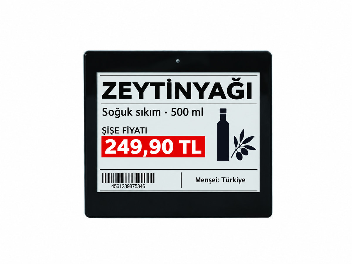 4.2″ siyah elektronik raf etiketi